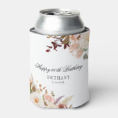 Bloemen 60ste Verjaardag Verrassingsfeest Blikjeskoeler (Blikje Voorkant)