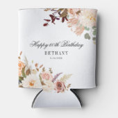 Bloemen 60ste Verjaardag Verrassingsfeest Blikjeskoeler (Voorkant)