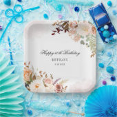 Bloemen 60ste Verjaardag Verrassingsfeest Papieren Bordje (Feest)