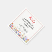 Bloemen 60ste verjaardagsfeestje servetten 60 jaar (Hoek)