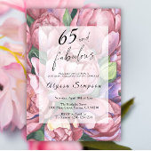  Bloemen 65ste Verjaardag Uitnodiging