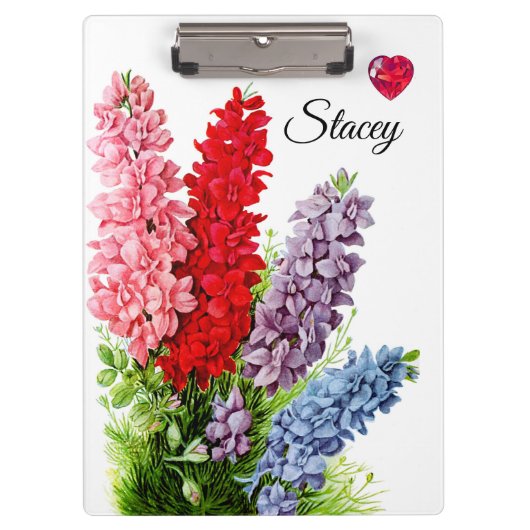 Bloemen 6 Gepersonaliseerde Klembord (Voorkant)