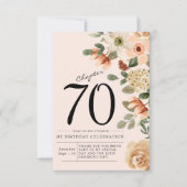 Bloemen 70e verjaardag bedankkaart (Voorkant)