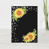 Bloemen 70e verjaardag Zonnebloem Kaart (Achterkant)