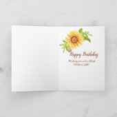 Bloemen 70e verjaardag Zonnebloem Kaart (Binnen)