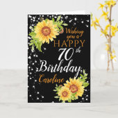 Bloemen 70e verjaardag Zonnebloem Kaart (Gele Bloem)