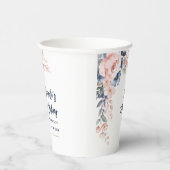 Bloemen 70e Verjaardagsfeestje Botanisch Script Papieren Bekers (Rechts)