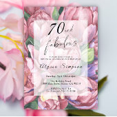  Bloemen 70ste Verjaardag Uitnodiging