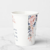 Bloemen 75e elegante verjaardagsfeestje papieren bekers (Links)