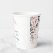 Bloemen 75e elegante verjaardagsfeestje papieren bekers (Rechts)