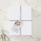 Bloemen 75e verjaardag botanische partij cadeaulabel (Met Touw)