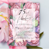 Bloemen 75ste Verjaardag Uitnodiging