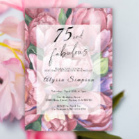  Bloemen 75ste Verjaardag Uitnodiging