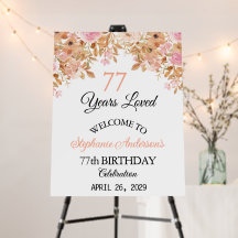 Bloemen 77e verjaardag Welkom jaren geliefd