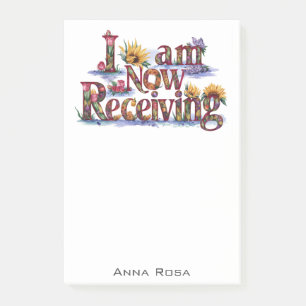 *~* Bloemen 7 IK ONTVANG NU AP85 Manifesting Post-it® Notes