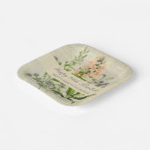  bloemen 80ste verjaardag papieren bordje (Gebogen)