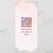 Bloemen 80ste verjaardag - Pastel Elegant 80 jaar Menu (Achterkant)