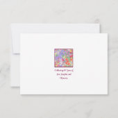 Bloemen 80ste verjaardag RSVP kaart 80 elegant (Achterkant)