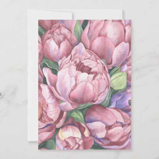 Bloemen 80ste Verjaardag Uitnodiging (Achterkant)