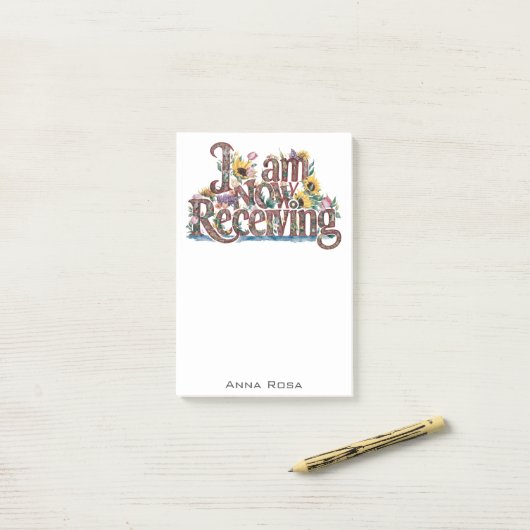 *~* Bloemen 8 IK ONTVANG NU AP85 Manifesting Post-it® Notes (Op bureau)