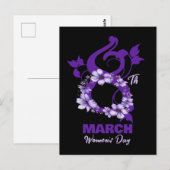 Bloemen 8 maart Internationale Vrouwendag 2025 Briefkaart (Voorkant / Achterkant)