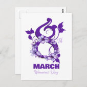 Bloemen 8 maart Internationale Vrouwendag 2025 Briefkaart (Voorkant / Achterkant)