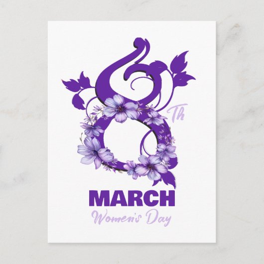 Bloemen 8 maart Internationale Vrouwendag 2025 Briefkaart (Voorkant)