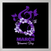 Bloemen 8 maart Internationale Vrouwendag 2025 Poster (Voorkant)