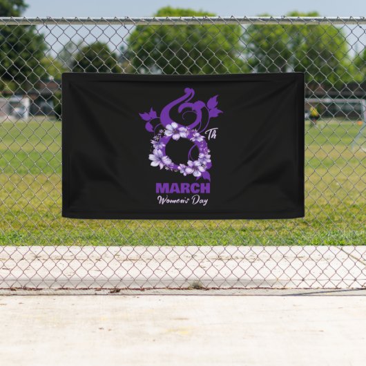 Bloemen 8 maart Internationale Vrouwendag 2025 Spandoek (Insitu)