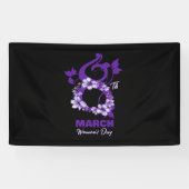 Bloemen 8 maart Internationale Vrouwendag 2025 Spandoek (Horizontaal)