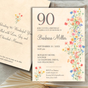 Bloemen 90ste verjaardag - Wildflowers 90 Years Pa Kaart