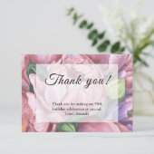  Bloemen 90ste Verjaardagsfeest Bedankkaart (Staand voorkant)