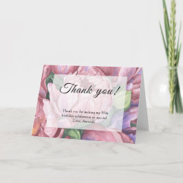  Bloemen 90ste Verjaardagsfeest Bedankkaart