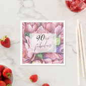  Bloemen 90ste Verjaardagsfeest Servet (Insitu)