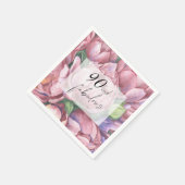  Bloemen 90ste Verjaardagsfeest Servet (Hoek)