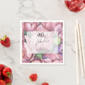  Bloemen 90ste Verjaardagsfeest Servet (Insitu)