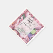 Bloemen 90ste Verjaardagsfeest Servet (Hoek)