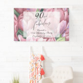  Bloemen 90ste Verjaardagsfeest Spandoek (Insitu)