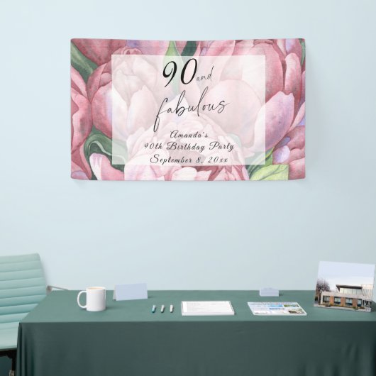  Bloemen 90ste Verjaardagsfeest Spandoek (Beurs)