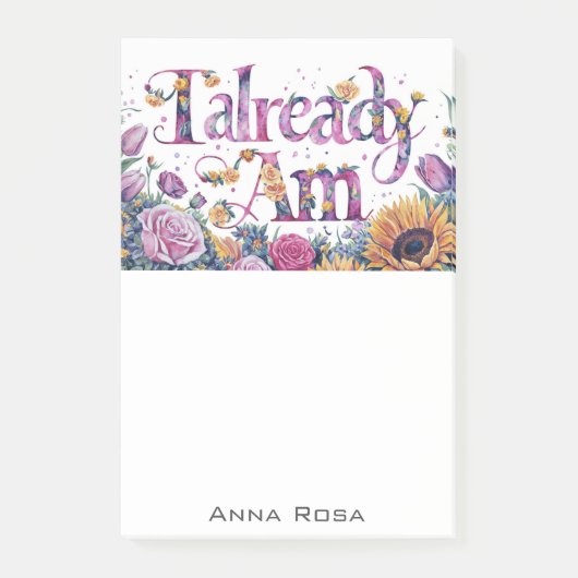 *~* Bloemen 9 AL AM AP85 Manifesting Post-it® Notes (Voorkant)