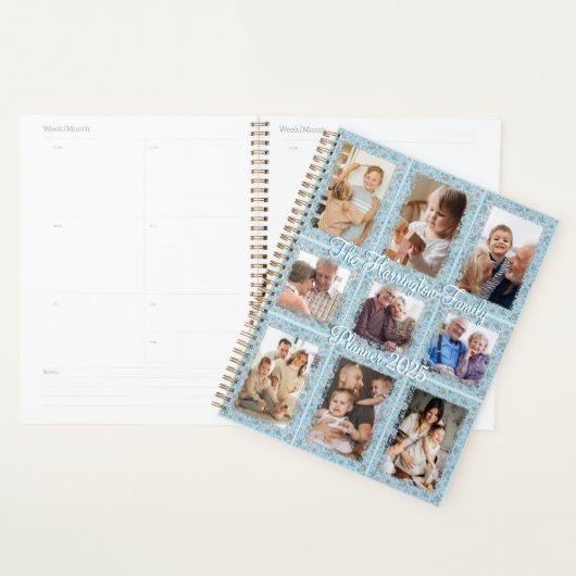 Bloemen 9 fotocollage planner (Display)