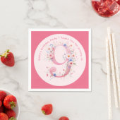 Bloemen 9e verjaardag Custom Nine Fairy Prinses Servet (Insitu)