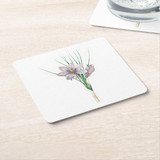 Bloemen: A007 Herfstkrokus - Kartonnen Onderzetters (Schuin)