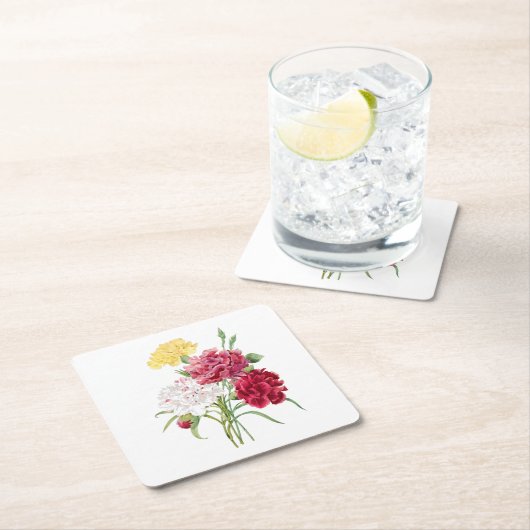 Bloemen: A008 Anjer - Kartonnen Onderzetters (Insitu)