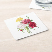 Bloemen: A008 Anjer - Kartonnen Onderzetters (Schuin)