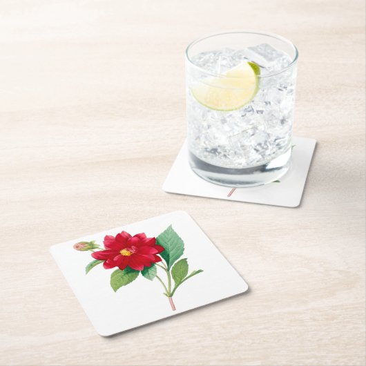 Bloemen: A010 Dhalia Doble Kartonnen Onderzetters (Insitu)