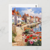 Bloemen aan de kade briefkaart (Voorkant / Achterkant)