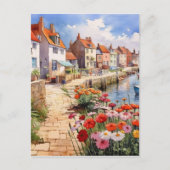 Bloemen aan de kade briefkaart (Voorkant)
