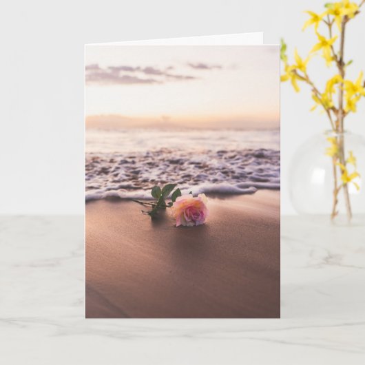 Bloemen aan de kust | liefhebben | Verjaardag Kaart (Gele Bloem)