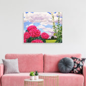 Bloemen aan de rand van een weide 2008 canvas afdruk (Insitu (Woonkamer))